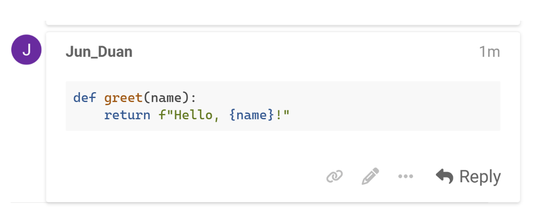 code blocks example screenshot