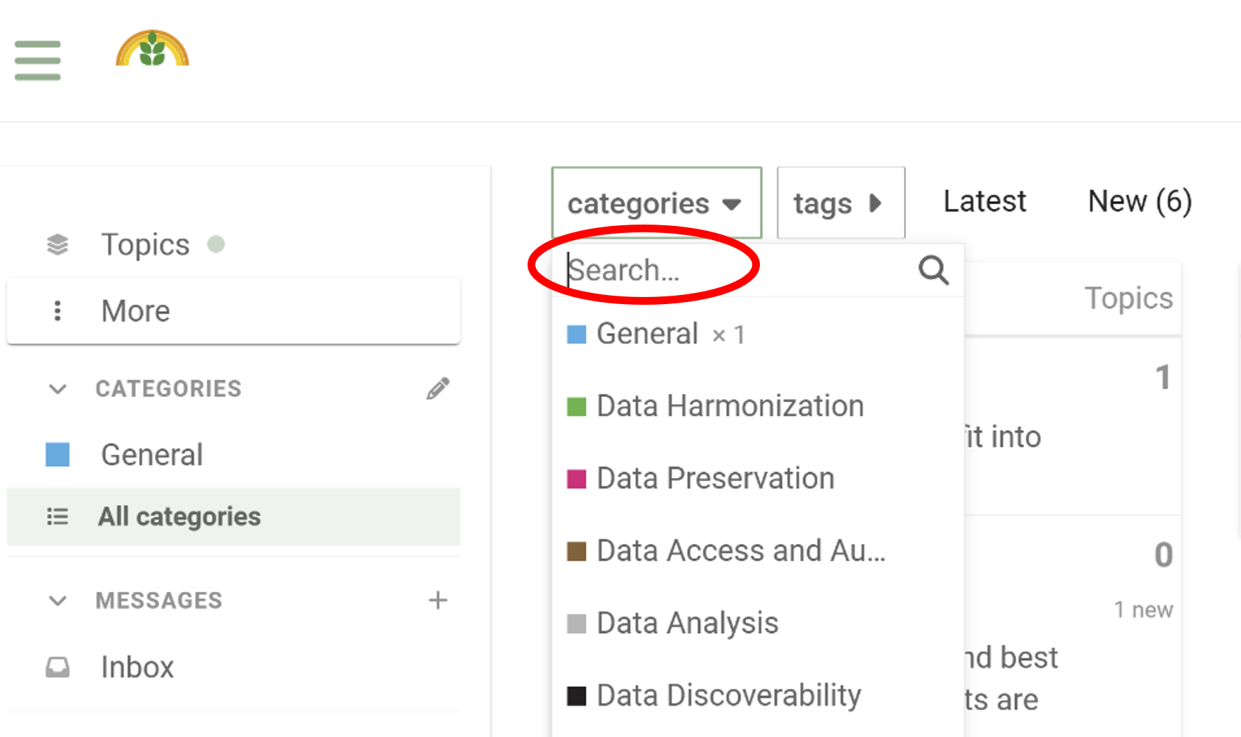 Search bar screenshot
