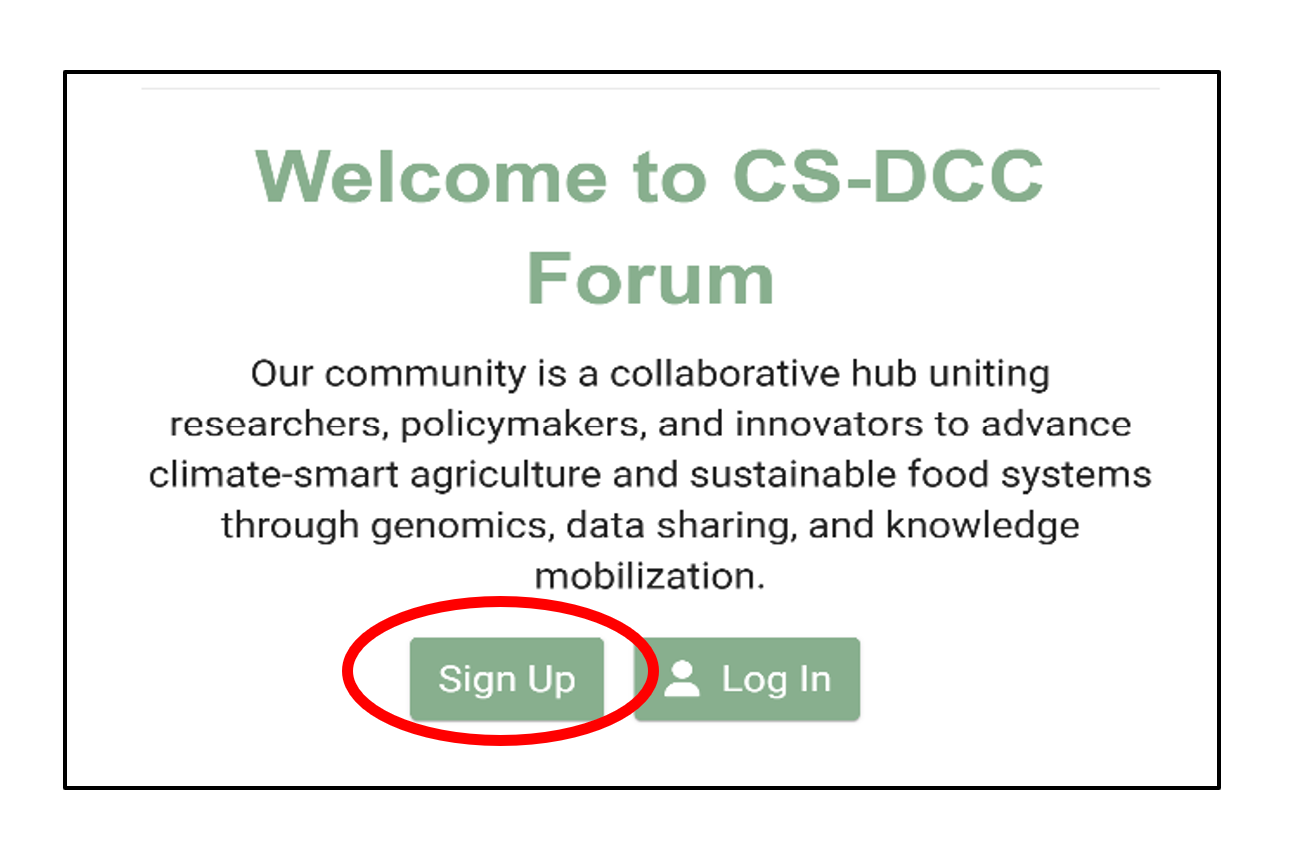 sign up button screenshot