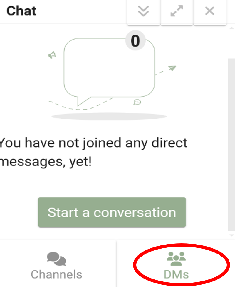 start a conversation screenshot