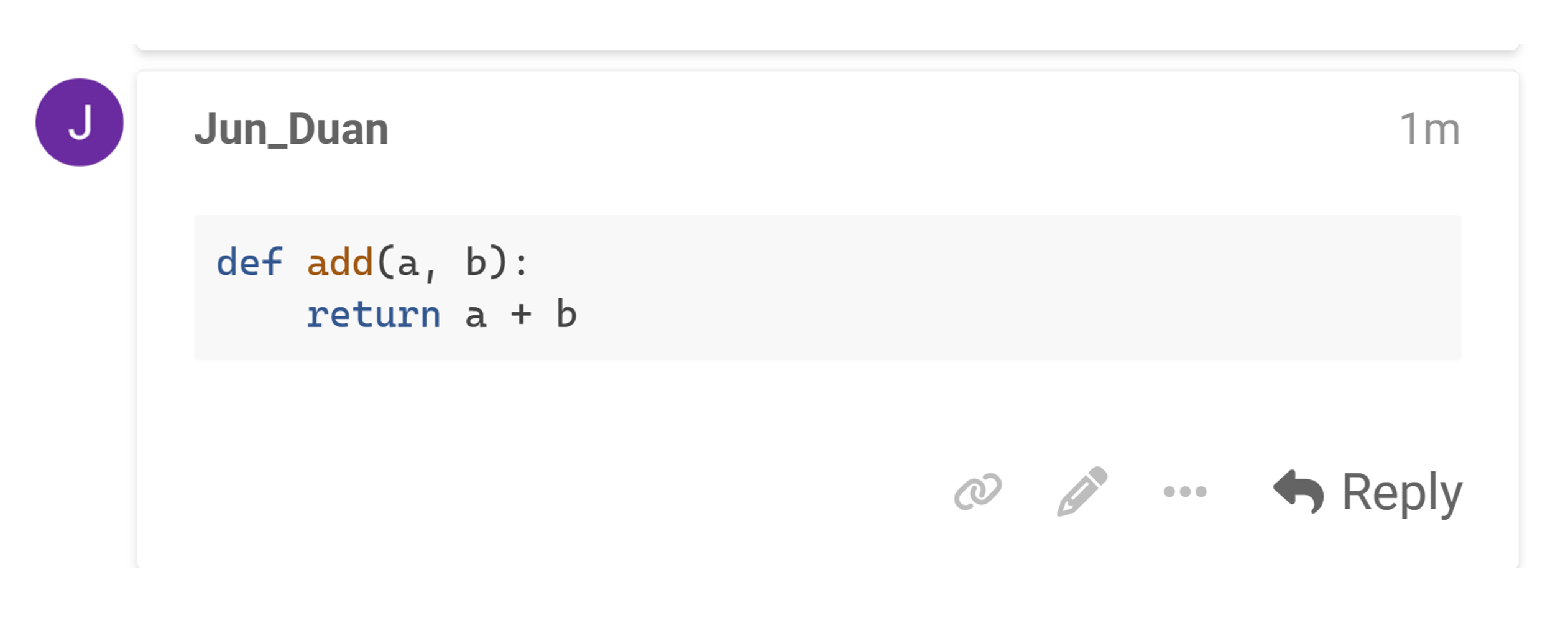 syntax highlighting example screenshot